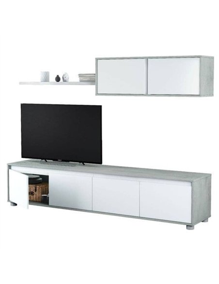 Simons Concrete Grey And White TV Entertainment Cabinet, 3217 - pic 115469 | FastDaddyshop