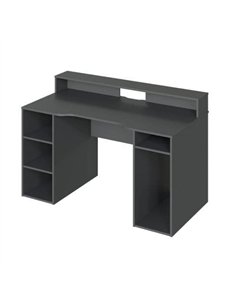Sega Dark Grey Gaming Desk With Hutch, 3079