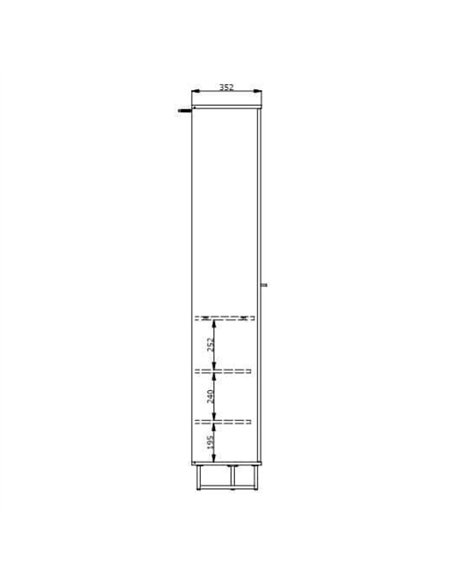 Sorrento Oak Effect Tall Slim 2 Door Wardrobe, 3125 - pic 115482 | FastDaddyshop