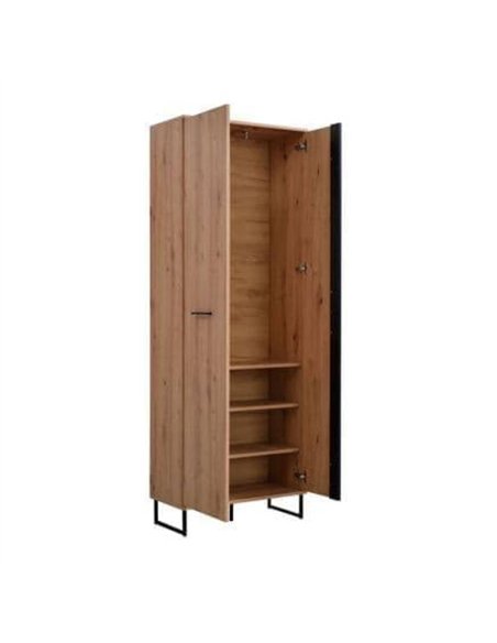 Sorrento Oak Effect Tall Slim 2 Door Wardrobe, 3125 - pic 115485 | FastDaddyshop