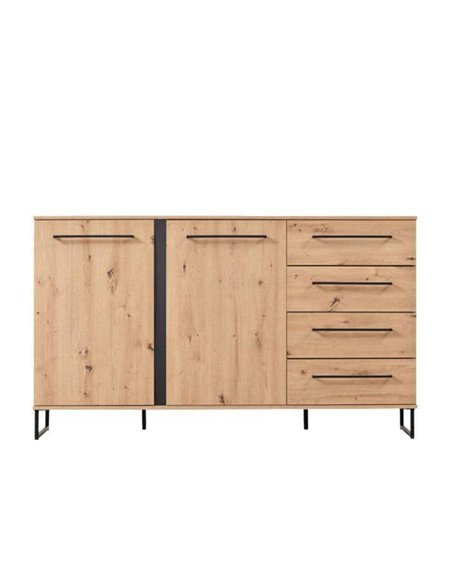Sorrento Oak Effect 2 Door 4 Drawer Sideboard, 3427 - pic 115486 | FastDaddyshop