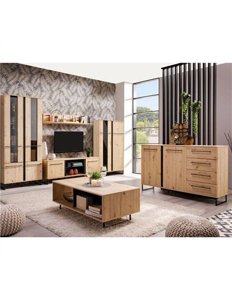 Sorrento Oak Effect 2 Door 4 Drawer Sideboard, 3427 - pic 115489 | FastDaddyshop