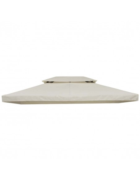Outsunny 3x4m Gazebo Replacement Roof Canopy 2 Tier Top UV Cover, Cream (TOP ONLY) - pic 11549 | FastDaddyshop