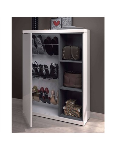 Tendi White Gloss Shoe Cabinet Hallway Unit, 2919