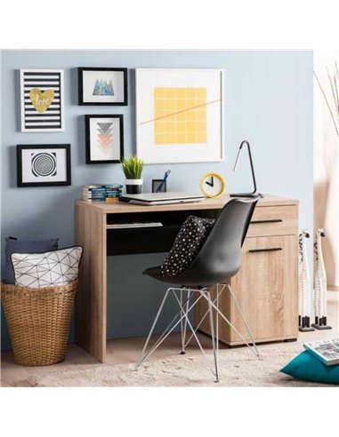 Telmo Sonoma Oak Effect and Black Desk, 3036
