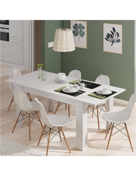Tevez White Extending Dining Table, 3213 - pic 115521 | FastDaddyshop