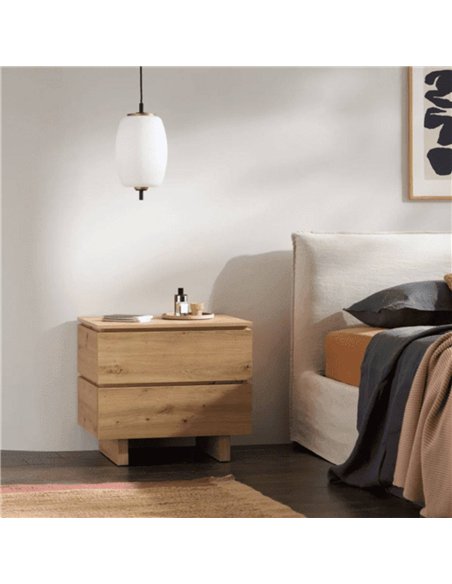 Texas Artisan Oak Effect 2 Drawer Bedside, 3284 - pic 115528 | FastDaddyshop