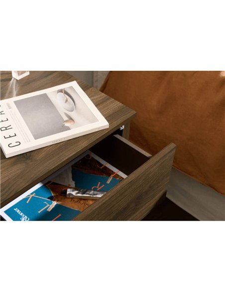 Texas Walnut Effect 2 Drawer Bedside, P8CNER22 - pic 115533 | FastDaddyshop