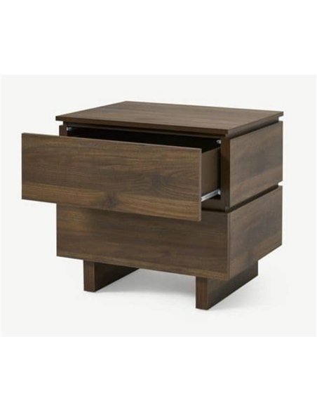 Texas Walnut Effect 2 Drawer Bedside, P8CNER22 - pic 115534 | FastDaddyshop