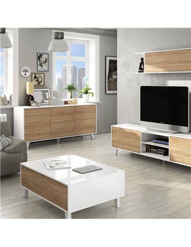 Toris Coffee Table Oak and White, 2606
