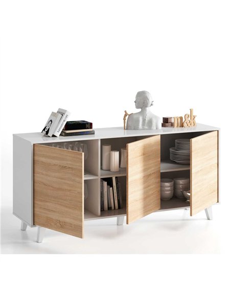 Toris Sideboard White with Oak Effect, 2607 - pic 115538 | FastDaddyshop
