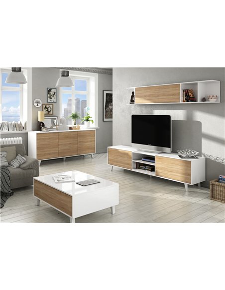 Toris Sideboard White with Oak Effect, 2607 - pic 115539 | FastDaddyshop