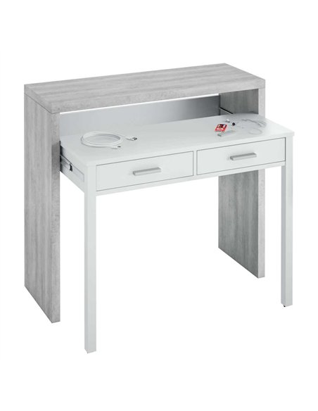 Turin Artic Concrete Grey And White Desk, 2931 - pic 115541 | FastDaddyshop