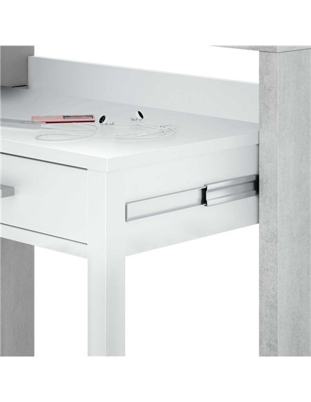 Turin Artic Concrete Grey And White Desk, 2931 - pic 115542 | FastDaddyshop