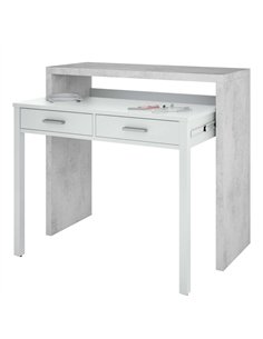 Turin Artic Concrete Grey And White Desk, 2931