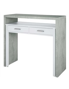 Turin Artic Concrete Grey And White Desk, 2931 2