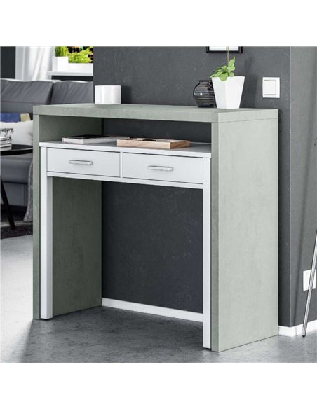 Turin Artic Concrete Grey And White Desk, 2931 - pic 115546 | FastDaddyshop