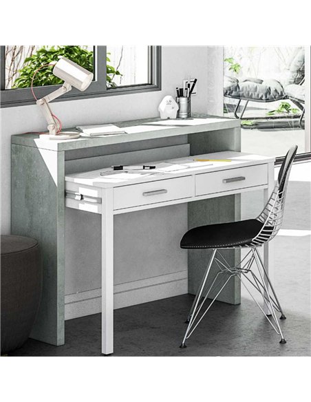 Turin Artic Concrete Grey And White Desk, 2931 - pic 115547 | FastDaddyshop