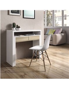 Turin White and Oak Desk & Dressing Table or Console Table, 2647