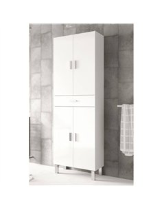 Valdo Tall Bathroom Cupboard White Gloss, 2608