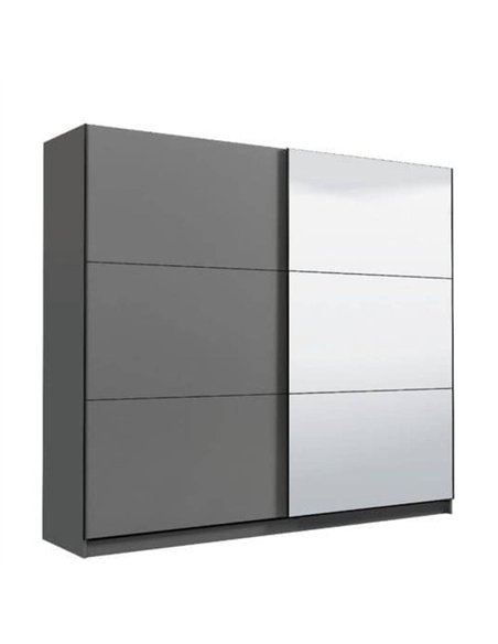 Valentina Grey 220cm Sliding Wardrobe with Mirror, 3046 - pic 115559 | FastDaddyshop