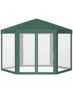 Outsunny Gazebo Hexagon Tent Patio Canopy Outdoor, Shade Resistant, Green