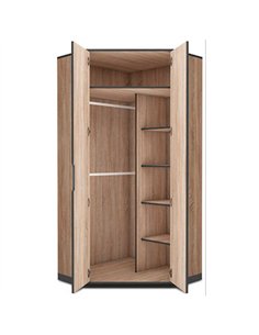 Vant Oak Effect 2 Door Corner Wardrobe, 2677 2