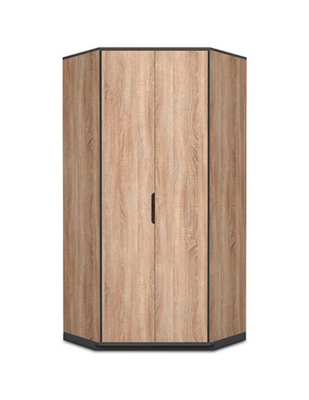 Vant Oak Effect 2 Door Corner Wardrobe, 2677 - pic 115570 | FastDaddyshop
