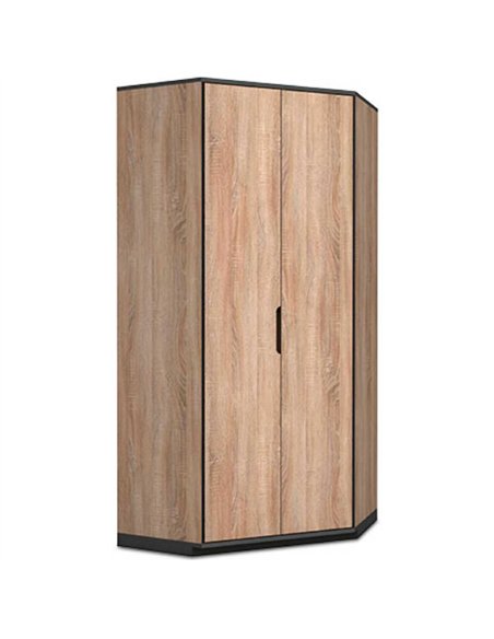 Vant Oak Effect 2 Door Corner Wardrobe, 2677 - pic 115573 | FastDaddyshop