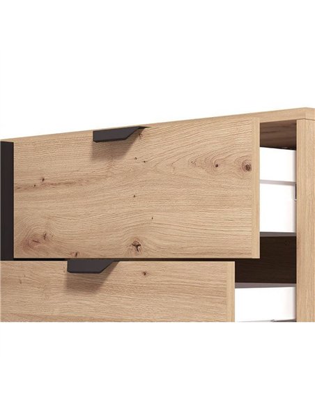 Vilamoura Artisan Oak Effect And Black Sideboard, 3420 - pic 115574 | FastDaddyshop