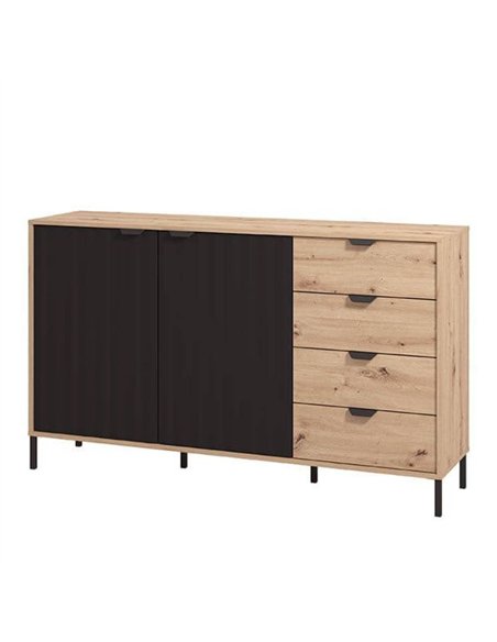 Vilamoura Artisan Oak Effect And Black Sideboard, 3420 - pic 115575 | FastDaddyshop
