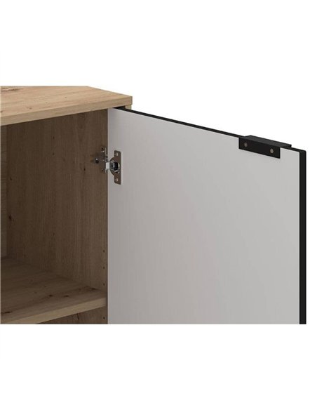 Vilamoura Artisan Oak Effect And Black Small Sideboard, 3422 - pic 115579 | FastDaddyshop