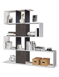 Zaga Oxide Dark Brown and Artic White Bookcase, 3028