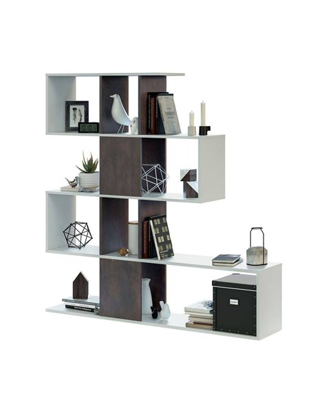 Zaga Oxide Dark Brown and Artic White Bookcase, 3028 - pic 115597 | FastDaddyshop