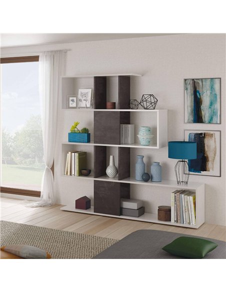 Zaga Oxide Dark Brown and Artic White Bookcase, 3028 - pic 115599 | FastDaddyshop