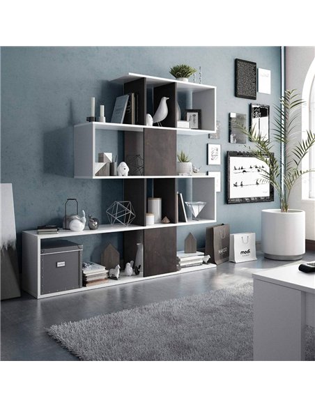 Zaga Oxide Dark Brown and Artic White Bookcase, 3028 - pic 115600 | FastDaddyshop