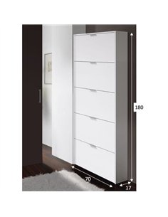 Zappa Shoe Cabinet White Gloss, 2589 2