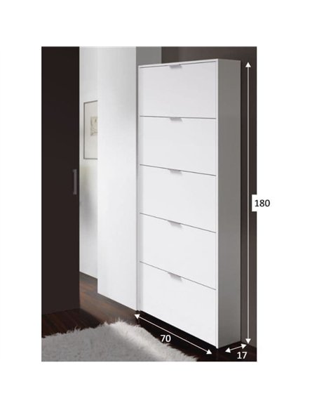 Zappa Shoe Cabinet White Gloss, 2589 - pic 115602 | FastDaddyshop