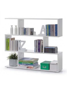 Zing Short White Gloss Bookcase, 2507