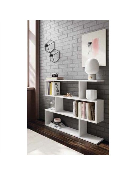 Zing Short White Gloss Bookcase, 2507 - pic 115608 | FastDaddyshop