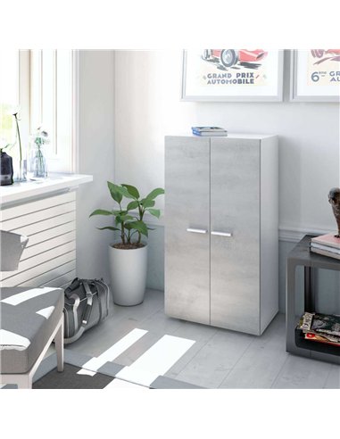Zuldy Grey and Whie Shoe Cupboard, 2962