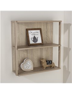 Core Products 3 shelf medium wall unit - oak effect, ARW600OK 2