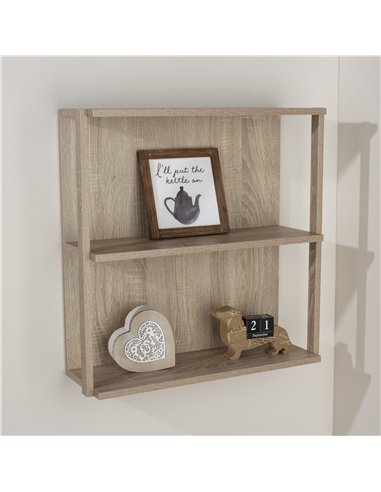 Core Products 3 shelf medium wall unit - oak effect, ARW600OK