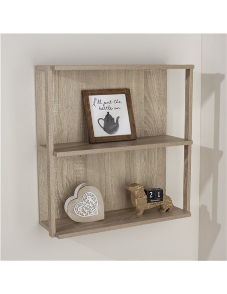 Core Products 3 shelf medium wall unit - oak effect, ARW600OK - pic 115662 | FastDaddyshop