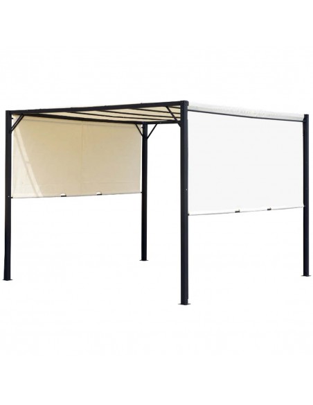 Outsunny 3x3m Metal Gazebo with Removable & Adjustable Cover Canopy, Cream - pic 11571 | FastDaddyshop