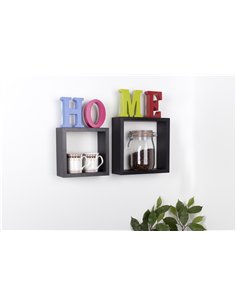 Core Products Set of 2 wall cubes - matt black, HD2BK 2