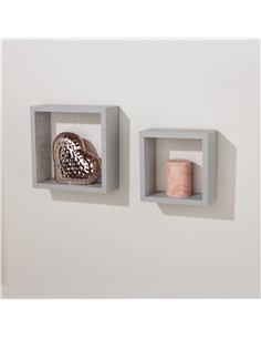Core Products Set of 2 wall cubes - light grey, HD2GY 2
