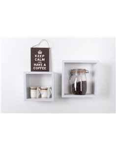 Core Products Set of 2 wall cubes - matt white, HD2WH 2