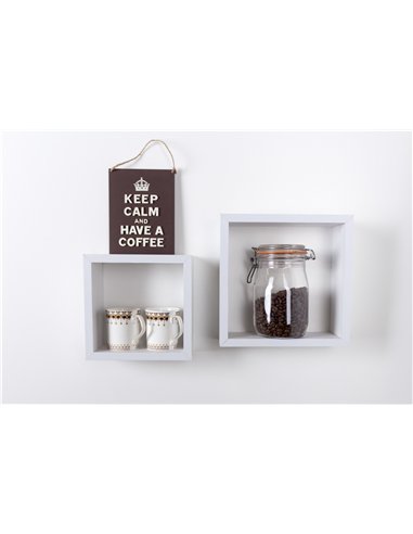 Core Products Set of 2 wall cubes - matt white, HD2WH