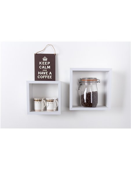 Core Products Set of 2 wall cubes - matt white, HD2WH - pic 115746 | FastDaddyshop